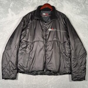 RLX Ralph Lauren Jacket Mens XL Black PrimaLoft Puffer Full Zip Performance